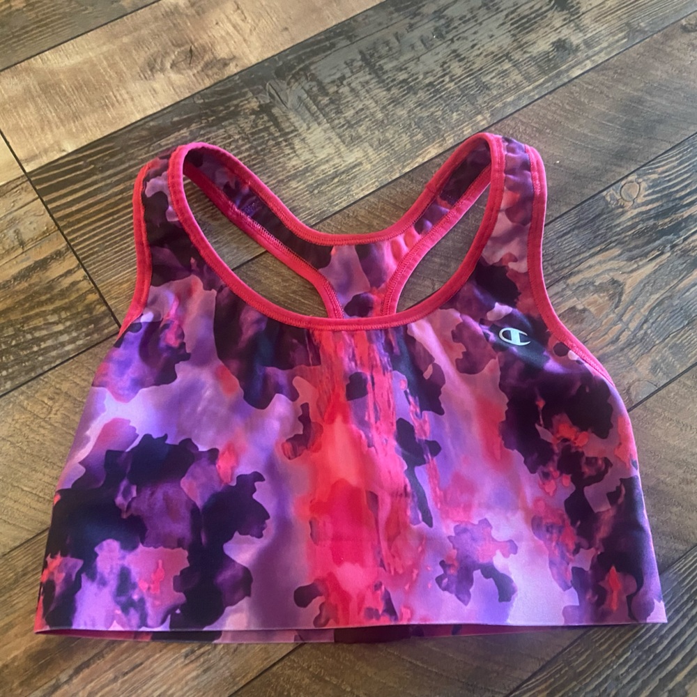💓💜 Champion tie dye pullover Racerback Sports Bra size